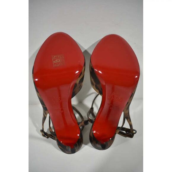 Christian Louboutin Jenlove Alta 120 Brown Strap Platform Sandal Heel Pump 40 - Picture 12 of 12